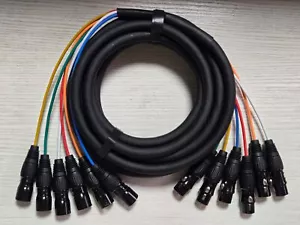 M/F 6 Channel Snake Cable Pairs Male to Female 3 Pin XLR Balanced Audio Cord - Bild 1 von 26