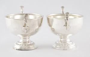 Christofle Paris Pair Of Small Wedding Cups In Solid Silver France 20th Century - Picture 1 of 4