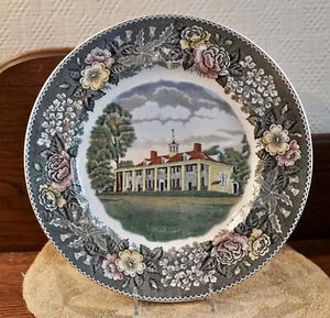 Old English Staffordshire Ware Jonroth Adams Plate Mount Vernon Shops VA - Picture 1 of 6
