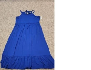 Maxi Vestido Largo Halter Azul Marino Antiguo, Damas Talla XL ALTO NUEVO CON ETIQUETAS - Imagen 1 de 11