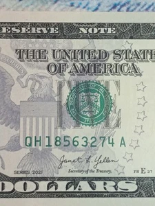 2021 $5 H ST LOUIS BEP QH-A BLOCK BROKEN LATTER CRISP UNC COND (QH18563274A) - Picture 1 of 10