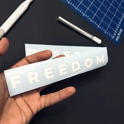FREEDOM Vinyl Decal Sticker USA Patriot Charlie Kirk - Multiple Sizes & Color - Image 1 of 4