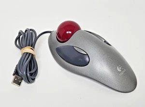 Logitech T-BC21 USB Wired Optical Trackman Marble Mouse Trackball Ambidextrous - Picture 1 of 4