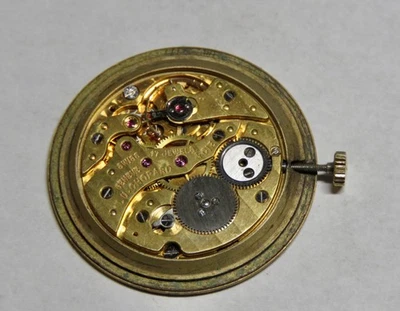 L.U. CHOPARD & Cie 17J Ultra Thin Swiss Watch Movement Dial & Crown  Good Beat - Image 1 of 3