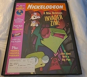 Invader Zim Nickelodeon Magazine Cover Only Print Ad 2001 Framed 8.5X11 Vintage - Picture 1 of 1