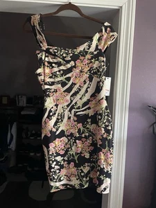 Guess Bodycon-Minikleid Zebra Meadows Blumenmuster Cut-Out S - Bild 1 von 13