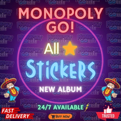 Pegatinas Monopoly GO 1⭐- 5⭐ (pegatinas doradas disponibles) LAS MÁS BARATAS🔥SÚPER RÁPIDAS⚡24/7 Foto 1 de 4