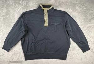 Vintage 90s Polo By Ralph Lauren Quarter Button Sweater Blue Size 2XB Big - Bild 1 von 12