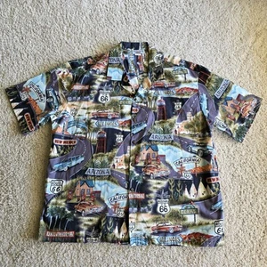 Pacific Legend Apparel Camisa Hawaiana Para Hombres 3XL Ruta 66 Coches Clásicos Lugares de interés - Imagen 1 de 14