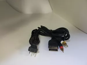 Netzkabel + Original-Zubehör-Hersteller Offizielles Microsoft Xbox AV Audio Video Composite Kabel - Bild 1 von 3