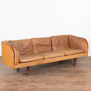 Mid Century Modern Three Seat Sofa With Curved Arms, Denmark circa 1960 - Picture 1 of 8