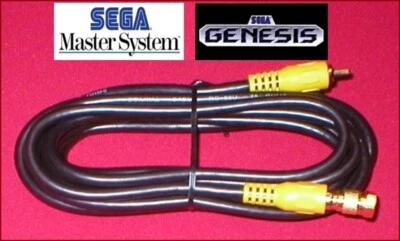 Cable HQ dorado de 12 pies y adaptador de TV coaxial RF para Sega Master System y Sega Genesis 1 Foto 1 de 3