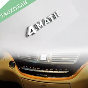1pc Chrome ' 4Matic ' Emblem Badge Car Interior Trumpet Middle Console Sticker - Foto 1 di 2