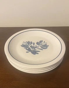 (4) VTG Pfaltzgraff Yorktowne Stoneware 10 1/8” Dinner Plates Castle Stamped - Picture 1 of 11