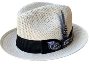 Cappello Freddy Negrete Lowrider Fedora crema uomo sorridi ora piangi più tardi di Summit Hats - Foto 1 di 8