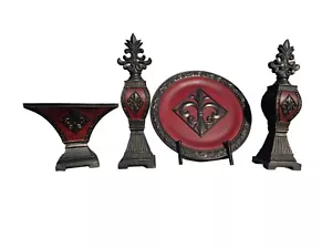 Fleur-de-lis Maroon Home decorations - Picture 1 of 12
