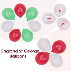 ENGLAND ST GEORGE'S WORLDCUP 2024 FOOTBALL SUPPORTERS LATEX BALLOONS PUB BAR - Picture 1 of 19