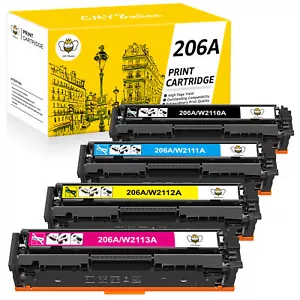 Per HP LaserJet Pro 206A W2110A set toner a colori 4 pezzi senza chip M283cdw M255dw M283 - Foto 1 di 6