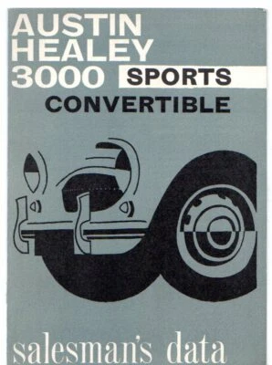 Austin Healey 3000 MkII datos de vendedores 1962 mercado del Reino Unido folleto desplegable Foto 1 de 2