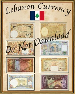 Lebanon Rare Currency Poster 16" X 20" - Picture 1 of 1