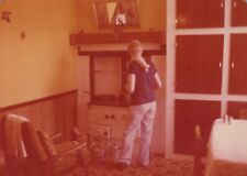 Vintage Found Photo - 1975 - Working Woman Cooks Food And Makes Tea In Ireland