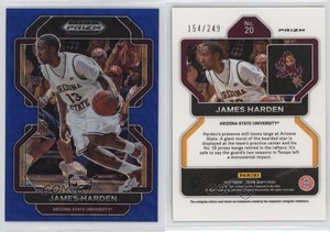 2022-23 Panini Prizm Draft Picks Blue Wave Prizm /249 James Harden #20