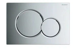 GEBERIT PLACCA PER CASSETTE WC SIGMA 01 CROMO DOPPIO TASTO - Foto 1 di 2
