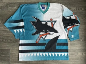 Camiseta deportiva de hockey de los tiburones de San José de colección de la NHL fanimación estampada XL ¡como nueva! - Imagen 1 de 4