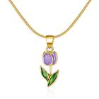 Tulips Flower Pendant Necklace Sweet Elegant Collar Necklace Clavicle Chain