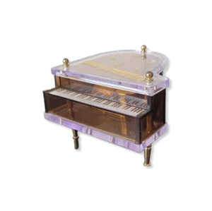 Music Box Piano Shape Wind Up Plays Edelweiss From The Sound Of Music - Picture 1 of 11