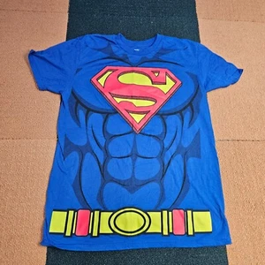 MEN'S SUPERMAN T-Shirt Adult Graphic Large Blue (Missing Cape) V6a - Picture 1 of 8