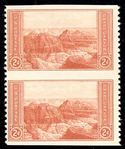 US 741a 2c Parchi Nazionali 1934 coppia verticale imperfetta orizzontale PSE cert OG H - Foto 1 di 3