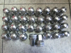 FORD F250 F350 factory stainless lug nuts oem 14 x 1.5 mm SET 32 TAKE OFFS LUGS - Picture 1 of 1