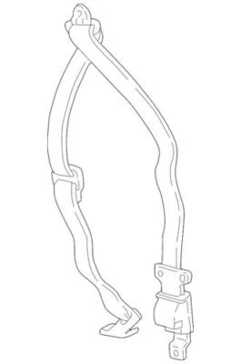 Conjunto de cinturón de seguridad deportivo genuino Ford 2001-2003 Explorer derecho 1L2Z-98611B08-AAB Foto 1 de 2