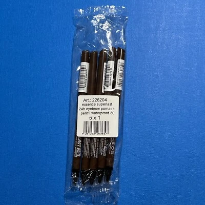 5x ESSENCE SUPERLAST EYEBROW POMADE PENCIL #30 DARK BROWN - WATERPROOF - Image 1 of 4