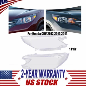 Pair For Honda CRV 2012 2013 2014 Headlight Cover Car Headlamp Lens Shell Shade - Bild 1 von 16