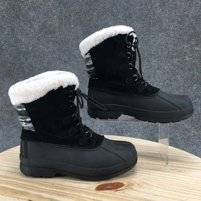 Botas Propet para mujer 8,5 de ancho Lumi cuero negro nieve antideslizantes WBX002S Foto 1 de 4