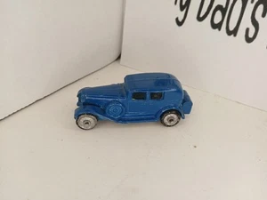 VINTAGE (NEARLY ANTIQUE) LINCOLN WHITE METAL WORKS SLUSH MOLD LIMOUSINE BLUE - Picture 1 of 9