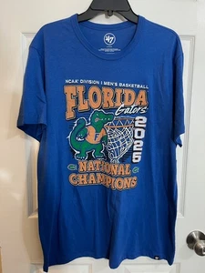 Florida Gators 2025 NCAA Basketball Champions T-Shirt Blue Size L ’47 Brand - Picture 1 of 6