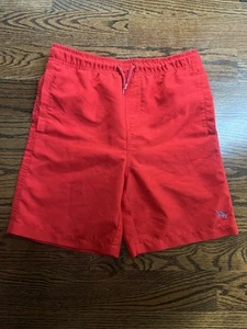 Authentic J Khaki Boys Swim Trunks Shorts Adjustable Waist Size M Red - Picture 1 of 7