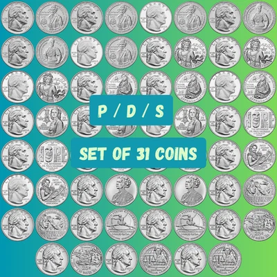 💰2025/2024 P/D/S, 2023 P/D American Women Quarters, 31 coins, UNC, US Mint - Image 1 of 4