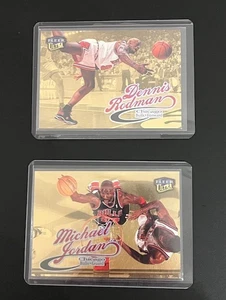 98-99 Fleer Ultra Gold Medallion Michael Jordan #85G & Rodman #80G Chicago Bulls - Picture 1 of 4
