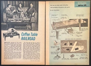 "Couchtisch Eisenbahn" 1954 HowTo Build Pläne N oder Z Modelleisenbahn Maßstab Anlagen - Bild 1 von 2