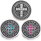 Cross Snap Jewelry Ginger Charm Simple Christian Faith 20MM Bible Snap Button