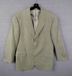 Ermengeldo Zegna Mens Sport 44 Cream Black Check Plaid Tweed For Cambridge - Picture 1 of 11