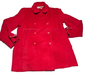 Tommy Hilfiger women’s wool Blend jacket extra large vintage red - Picture 1 of 14
