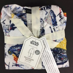 POTTERY BARN KINDER STAR WARS MILLENNIUM FALCON FLANELL SCHLAFANZUG GRÖSSE 3T NEU GESCHENK - Bild 1 von 2