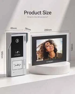 TMEZON 1080P WIFI Video Türklingel Gegensprechanlage Sicherheitssystem 7" Touch IP Monitor - Bild 1 von 13