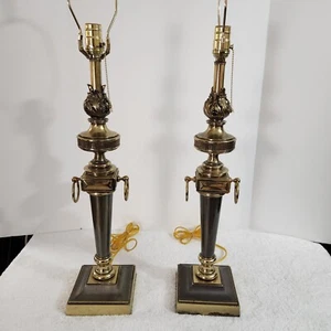 Pair Stiffel Brass Lamps Rewired - Picture 1 of 12