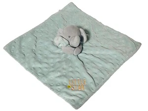 Carter's baby lovey fleece satin back Little Star grey elephant mint green 14” - Picture 1 of 10